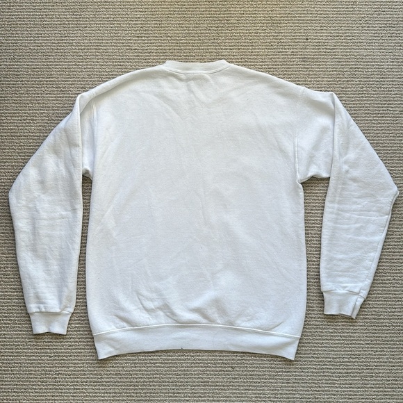 Hanes EcoSmart Crewneck Sweaters (2) White and Maroon - Picture 6 of 11